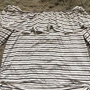 American eagle off the shoulder long sleeve tee